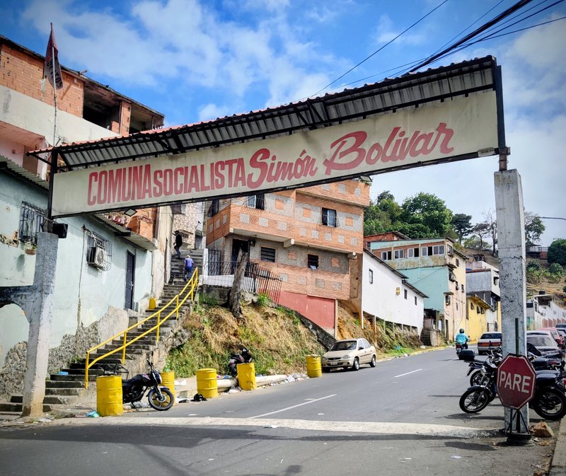 Entrance to Comuna Socialista Simon Bolivar in Caracas