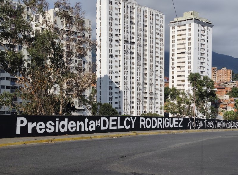 Delcy Rodriguez wird als neue Präsidentin beworben